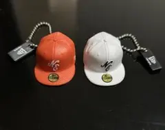 2点セットNEW ERA 59FIFTY ミニチュアキャップ オレンジ　ホワイト