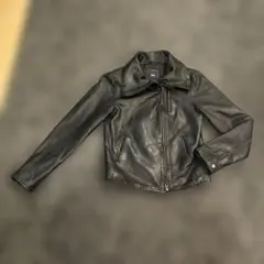 Gap ブラック 2ウェイ リアルレザージャケット XS