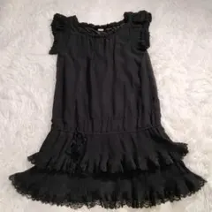 axes femme レース フリル チュニック ゴシック ロリータ ダークコアのサムネイル
