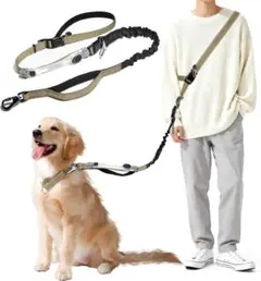 【nagasawa moko】犬用多機能リード 高耐久 衝撃吸収 0222