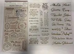 Sticker Selection 英字メッセージシール 3枚セット