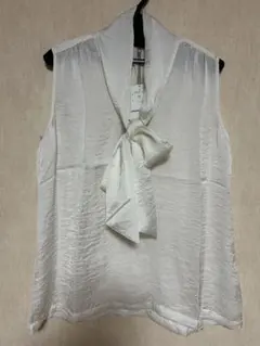 theory luxeリボンノースリーブシャツ 038新品未使用タグ付き