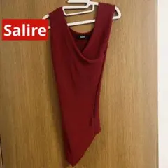 値下げ　Salire　サリア　アシンメトリー ノースリーブニットのサムネイル