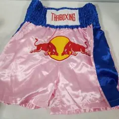 ムエタイパンツ　キックボクシング　タイ製　XL　お土産　レッドブル　ピンク