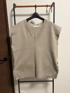 ニコアンド　オーバーサイズベスト　ベージュ　M