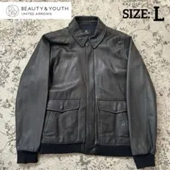 ユナイテッドアローズ A-2 G-1 フライトジャケット 羊革 短丈　Lサズ