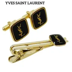 イヴ・サンローラン ネクタイピン カフス YSL カサンドラ