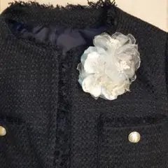 コサージュ　花　水色ラメ入り　入学式　卒業式　入園　卒園