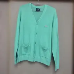 coen♡グリーン Vネックカーディガン