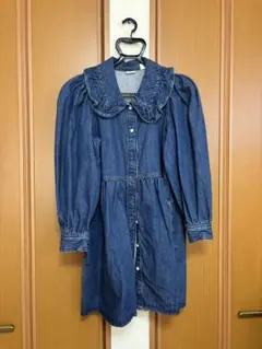 Levi's デニムフリル襟長袖ワンピース