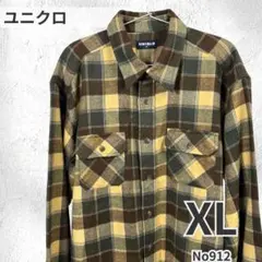 ユニクロ UNIQLO チェック シャツ XL ネルシャツ 長袖 メンズ 秋冬