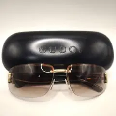 GUCCI サングラス フチなし ツーポイント GG柄 ゴールド べっ甲のサムネイル