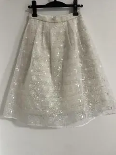 チェスティ　ツイード　花柄レース　スカート