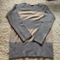 LAUTRÉAMONT 長袖ニット 38 グレー・ベージュ