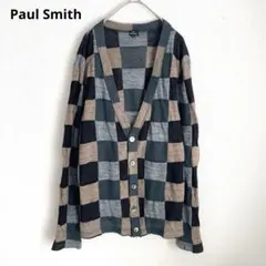 古着ダメージ強め PS PaulSmith【M】メンズパッチワーク風カーディガン