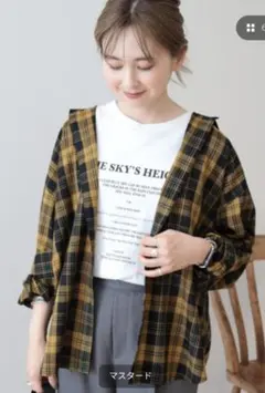 AMERICAN HOLIC チェック柄 イージーケアバックタックシャツのサムネイル