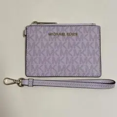 【極美品✨】MICHEAL KORS フラグメントケース ピンク シグネチャー柄