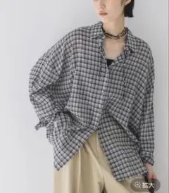 JEANASIS コットンボイルシアーチェックシャツ