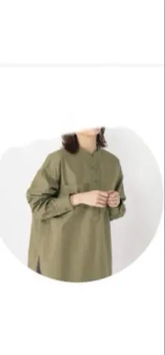 studio CLIP オリーブ色 長袖シャツフリーサイズ