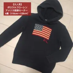 【大人気】ラルフローレン アメリカ国旗セーター　6歳（110cm〜120cm）