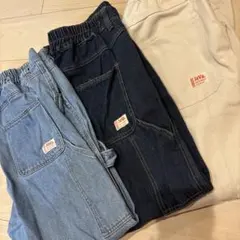 JaVa メンズライク ワイド デニム パンツ セット L