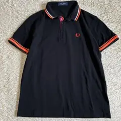 【日本製】FRED PERRY ポロシャツ ブラック 半袖　ブラック L