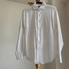 COMME CA ISM ホワイト 長袖シャツ メンズ