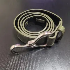 オリーブグリーン クロコダイルパターン ベルト