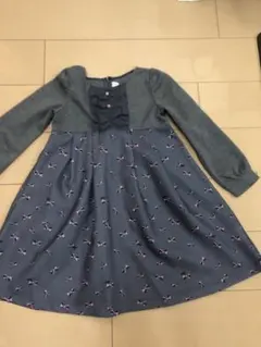 メゾピアノ　リボン柄 ワンピース