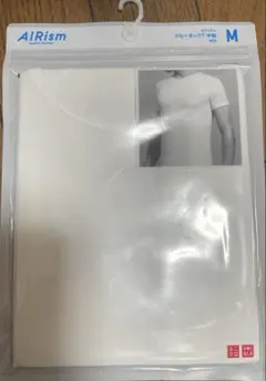 メンズ　AIRism ホワイト クルーネックTシャツ Mサイズ　半袖