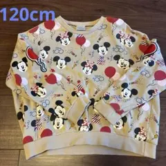 Disney 100周年記念 総柄トレーナー 120cm
