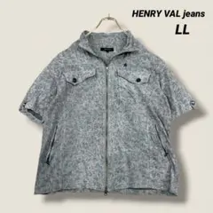 HENRY VAL jeans y2k スタッズ　ジップ　ジャケット　半袖　LLのサムネイル