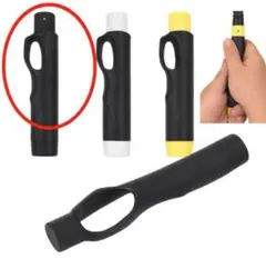 【在庫1】ゴルフ グリップ補正器 黒色 握り方矯正 トレーニング器具 右利き用
