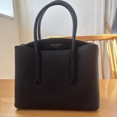 kate spade 黒 レザー ショルダーバッグ