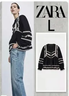 ZARA ZW COLLECTION エンブロイダリー  シャツ S 新品 ZARA ザラ zwコレクション 刺繍 エンブロイダリー シャツ ブラウス