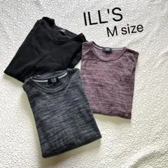 【3点セット】ILL'S メンズ 長袖カットソー M カジュアル まとめ売り