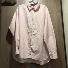 ち*い様 ピンクストライプ 長袖シャツのサムネイル