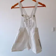 RICCARICCA ホワイトショートオーバーオール