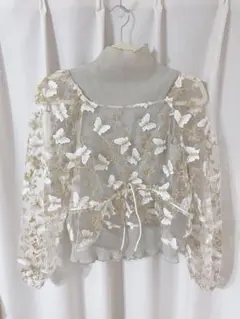 【値下新品未使用】【セット】NICE CLAUP バタフライ　ブラウス　トップス