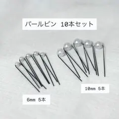 パールピン 10本セット 6mm 10mm ヘアセット 結婚式 成人式