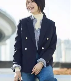 ロペピクニック クリアツイル金ボタンジャケット ネイビー