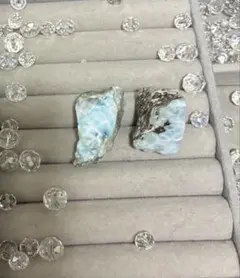 天然石ラリマー原石 2個