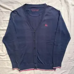 BURBERRY BLACK LABEL コットン カーディガン ネイビー