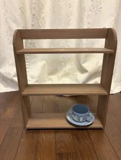 木製 2段 シェルフ キッチンラック　アンティーク　収納