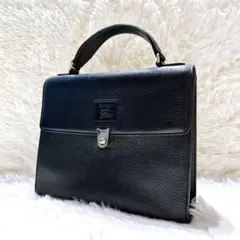 バーバリー ハンドバッグ 裏地ノバチェック レザー シャドーホース 美品