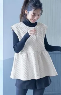 さらに値下げ！コカ・coca新品！キルティングギャザーベスト