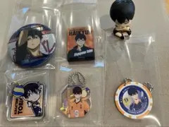ハイキュー!! 影山飛雄 キーホルダー　缶バッジ　マグネット　肩ズン　汚れあり