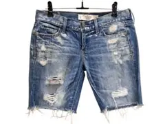 Abercrombie & Fitch アバクロ ダメージ　デニムショートパンツ
