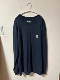 Carhartt ネイビー ロングスリーブシャツ