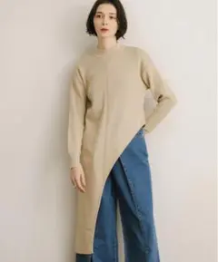 PUBLIC TOKYO アシメニットトップス